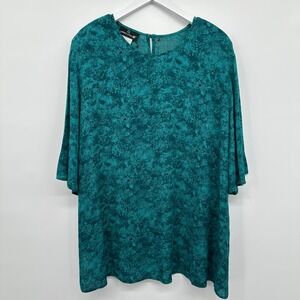 Vintage Carole Little Tunic Top Shirt Size 22 Shoulder Pads‎ Artsy Boho Indie 3X